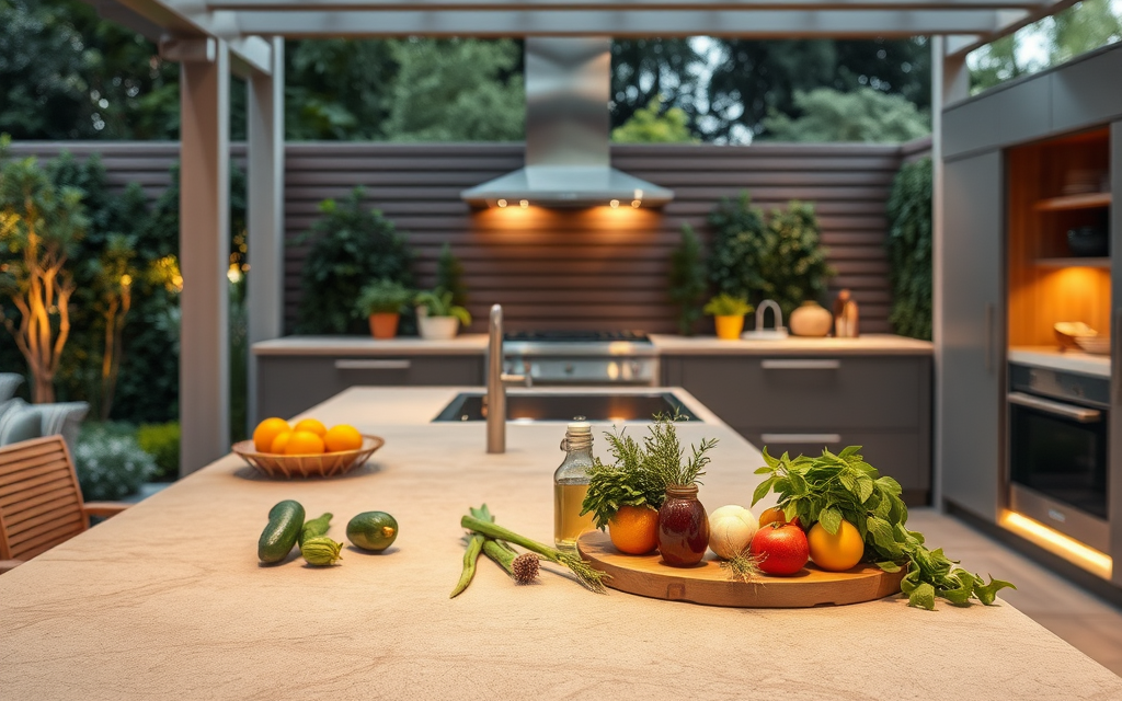 Stilvolle Gartengestaltung: Eine nahtlose Gartenküche integrieren