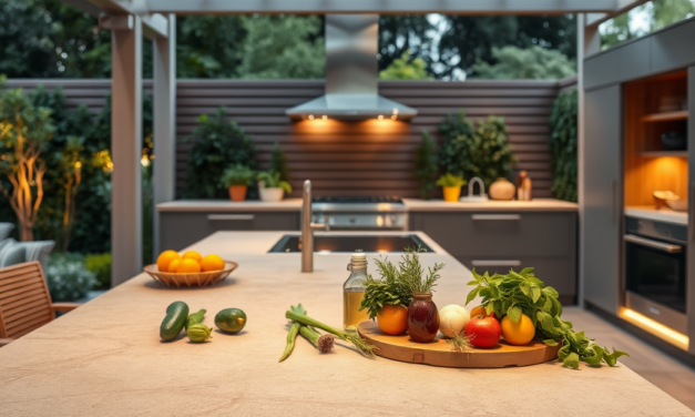 Stilvolle Gartengestaltung: Eine nahtlose Gartenküche integrieren